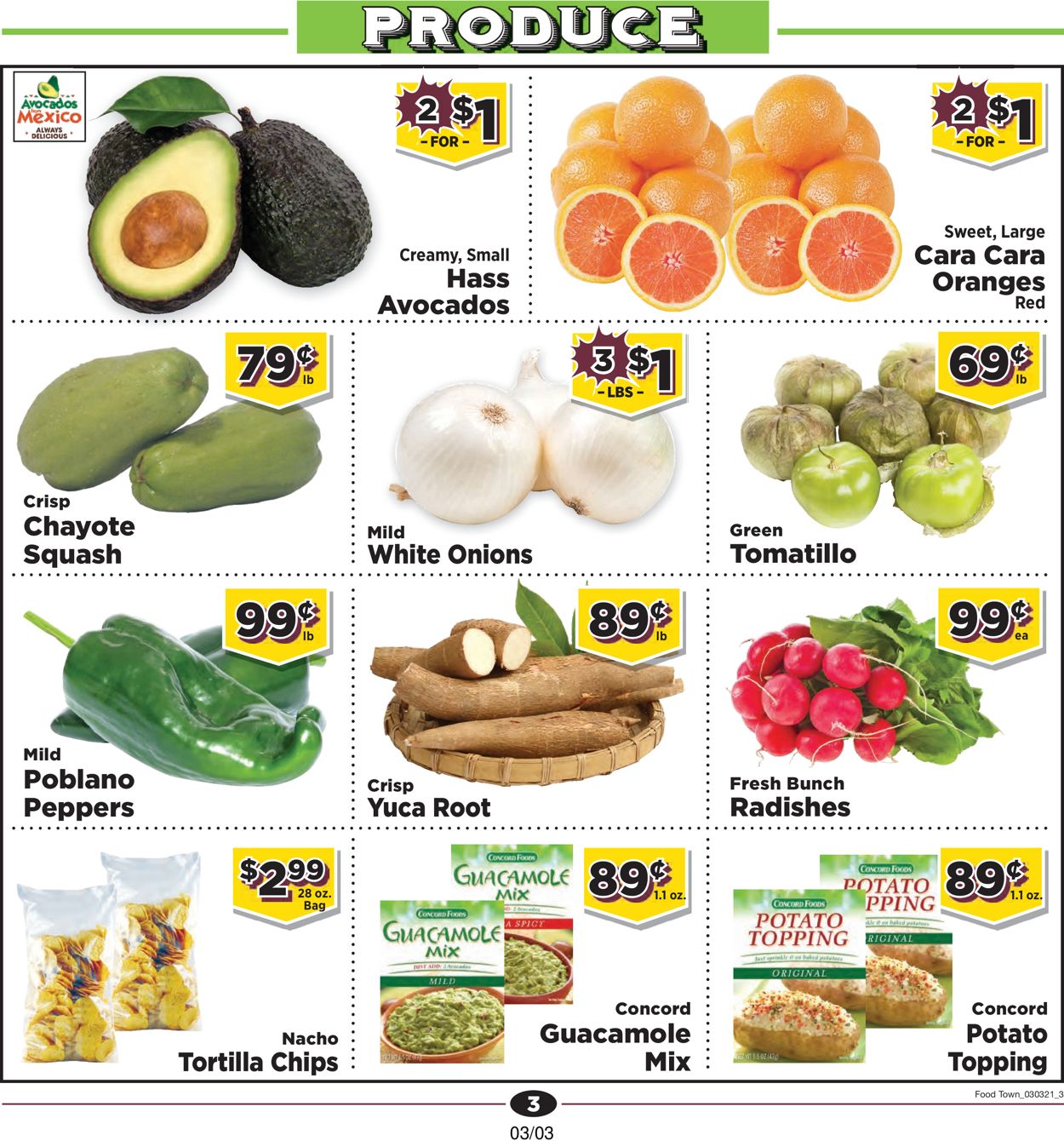 Food Town Ad from 03/03/2021