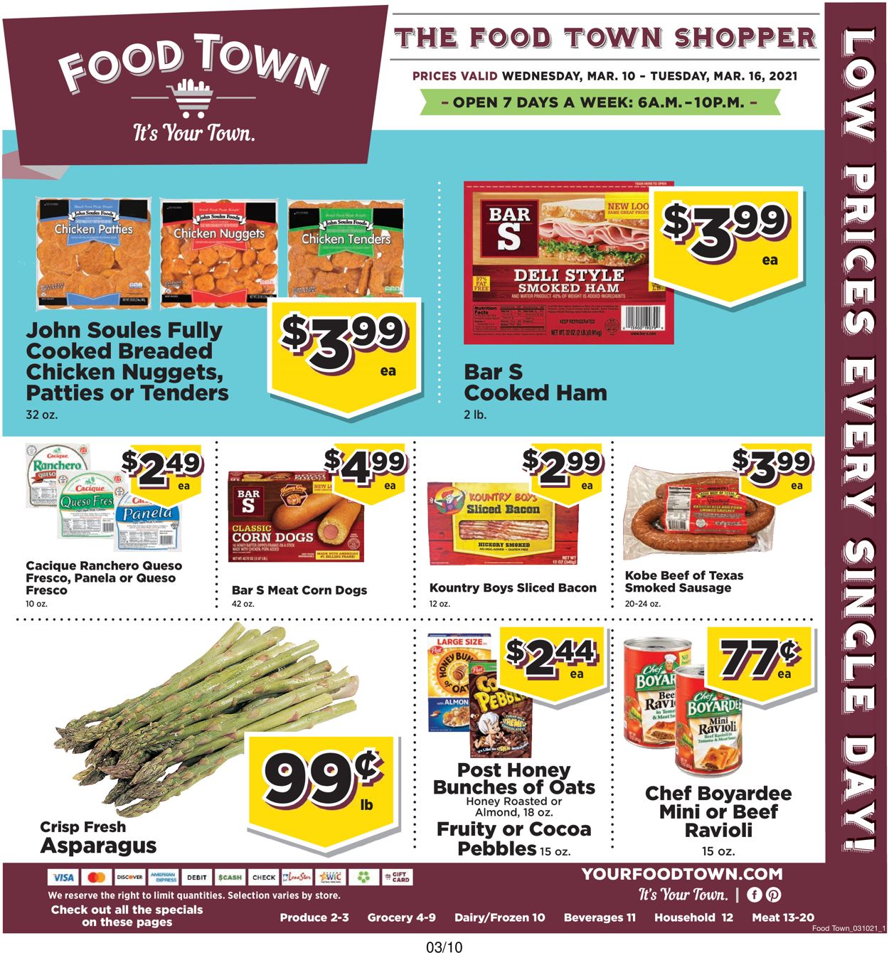 Food Town Ad from 03/10/2021