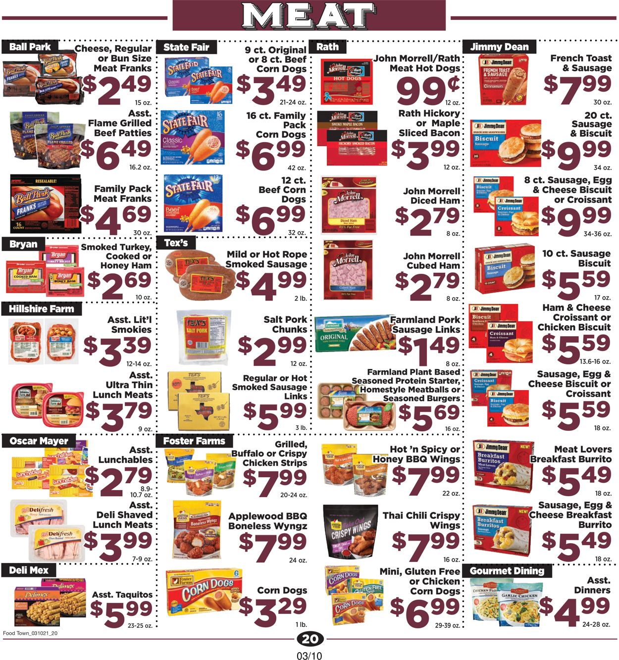 Food Town Ad from 03/10/2021