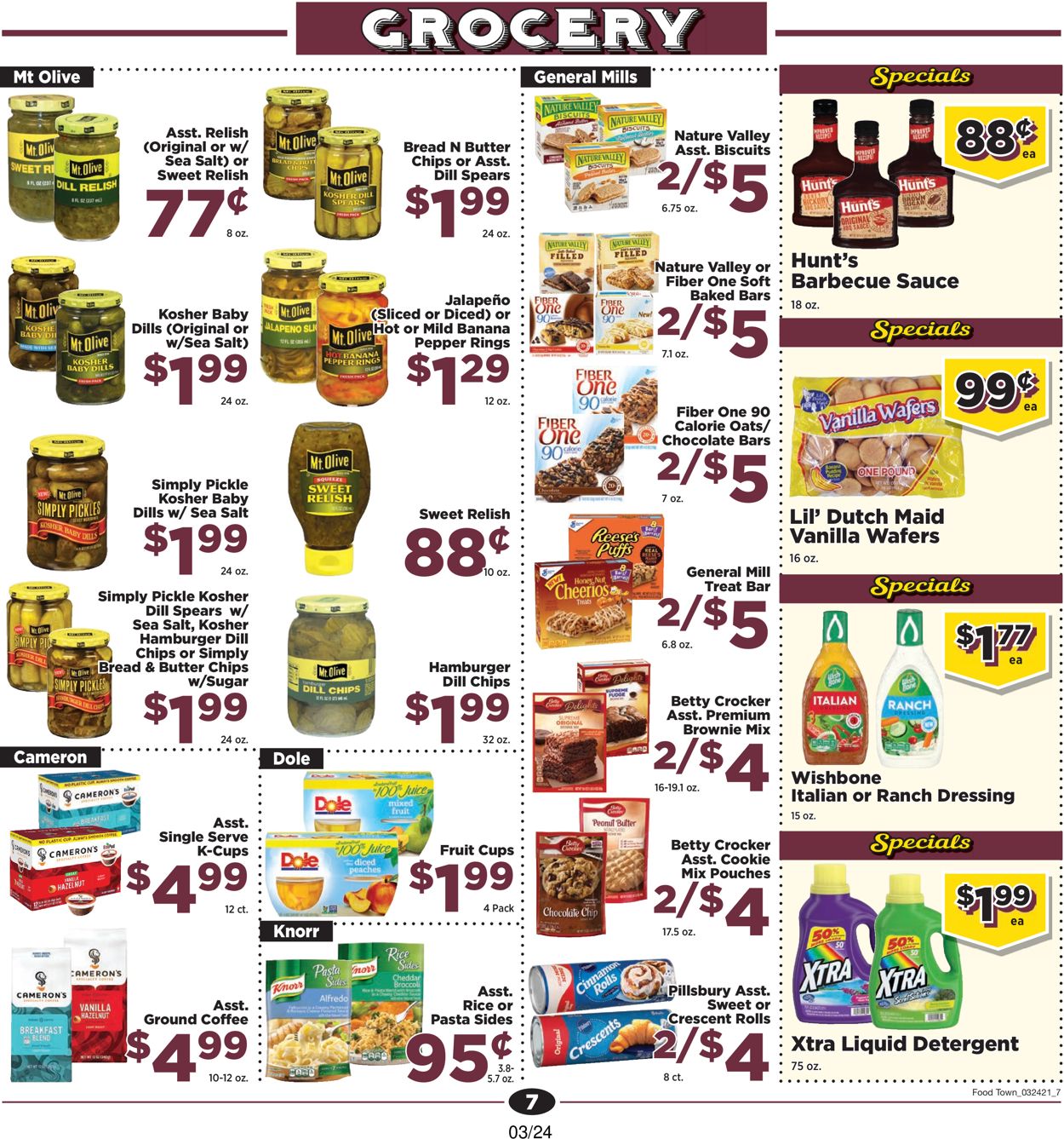 Food Town Ad from 03/24/2021