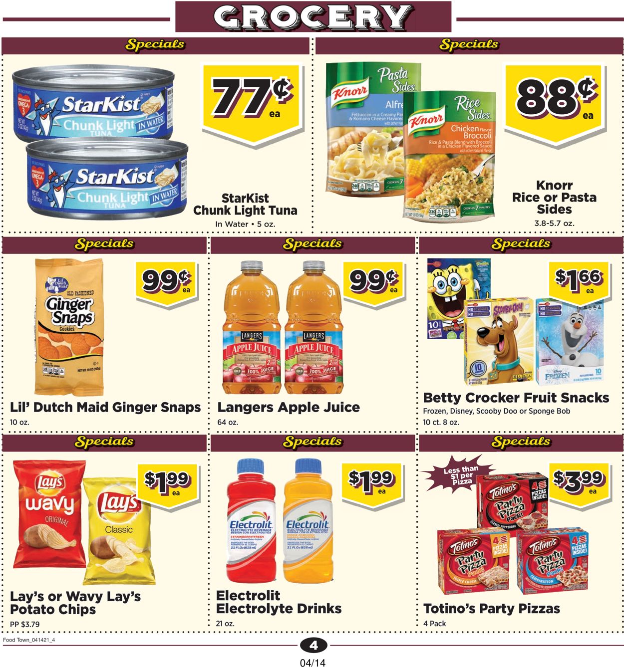 Food Town Ad from 04/14/2021