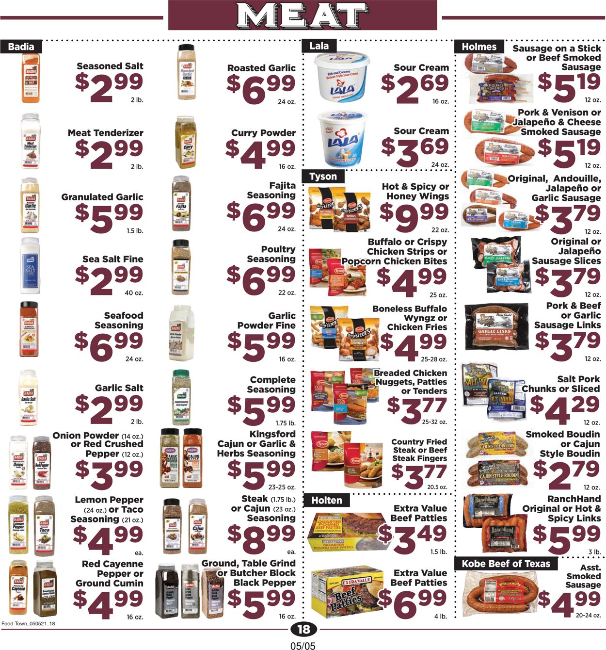 Food Town Ad from 05/05/2021