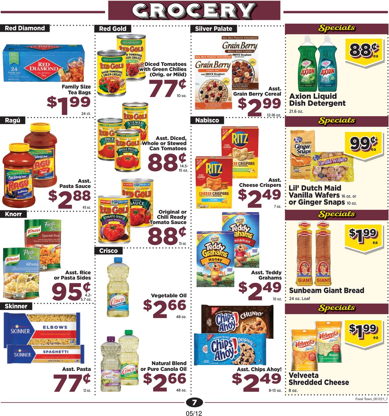 Food Town Ad from 05/12/2021