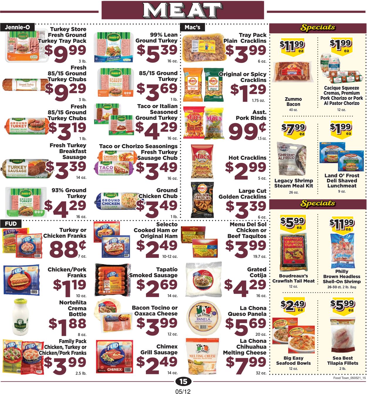 Food Town Ad from 05/12/2021