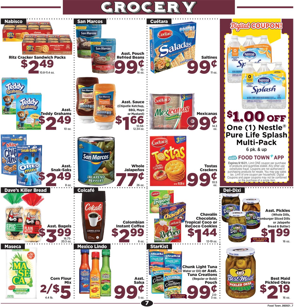 Food Town Ad from 06/09/2021