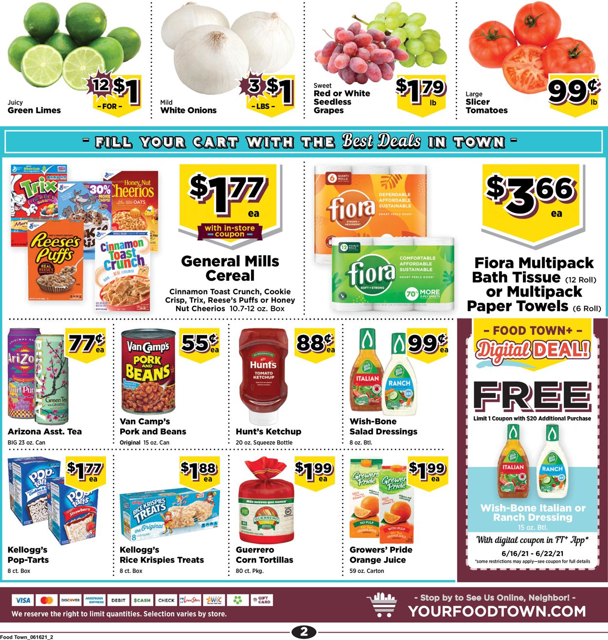 Food Town Ad from 06/16/2021
