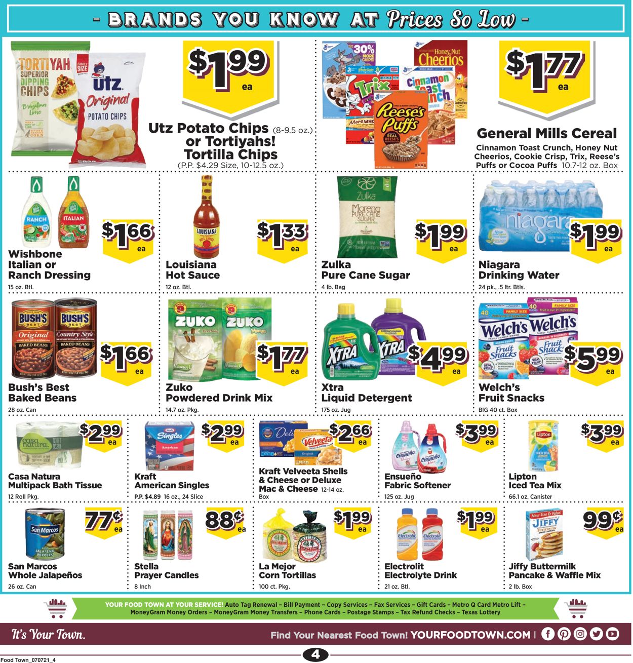 Food Town Ad from 07/07/2021