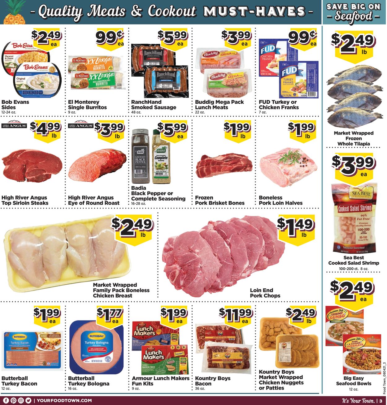 Food Town Ad from 08/04/2021