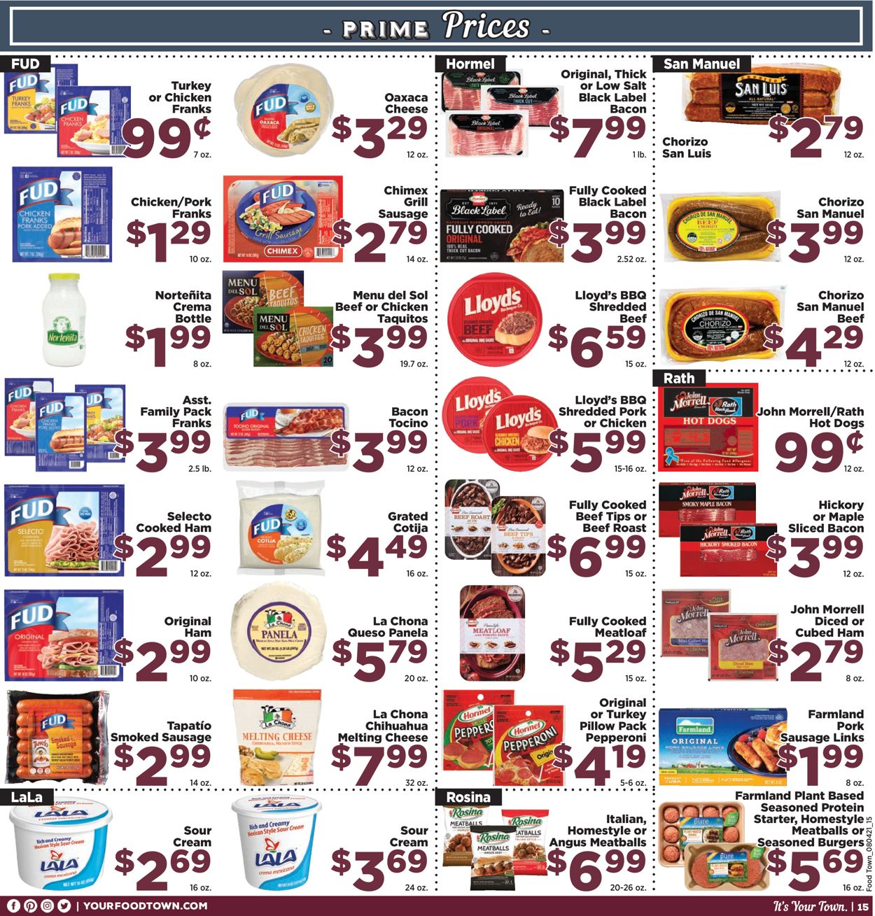 Food Town Ad from 08/04/2021