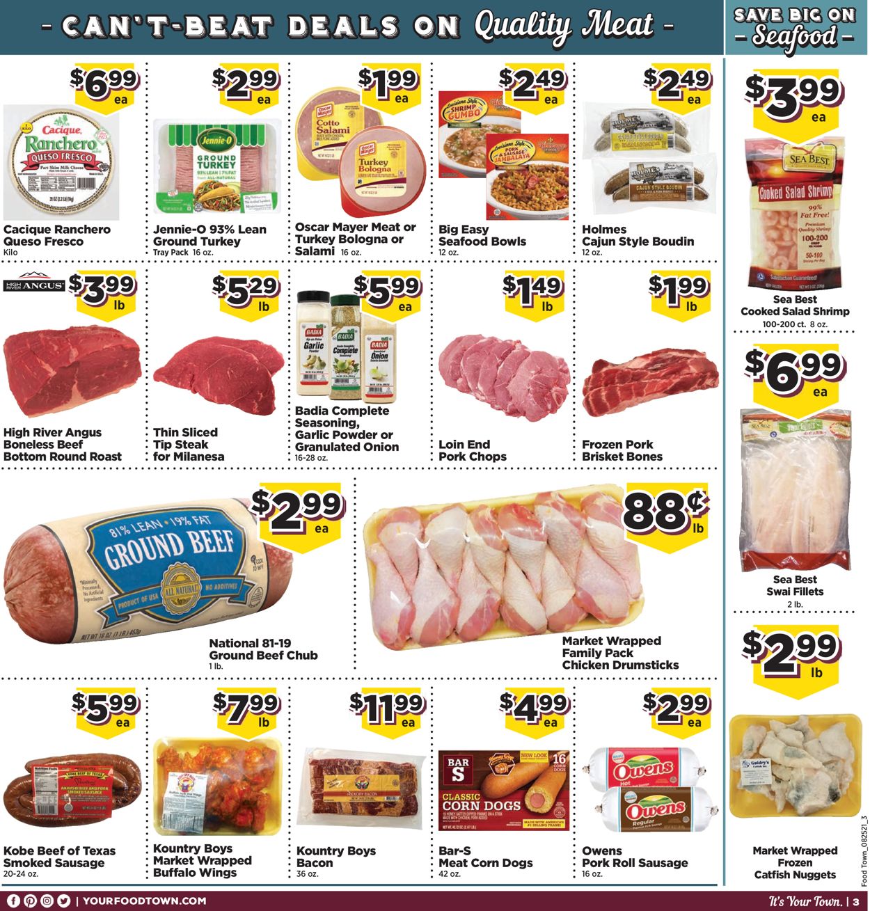 Food Town Ad from 08/25/2020