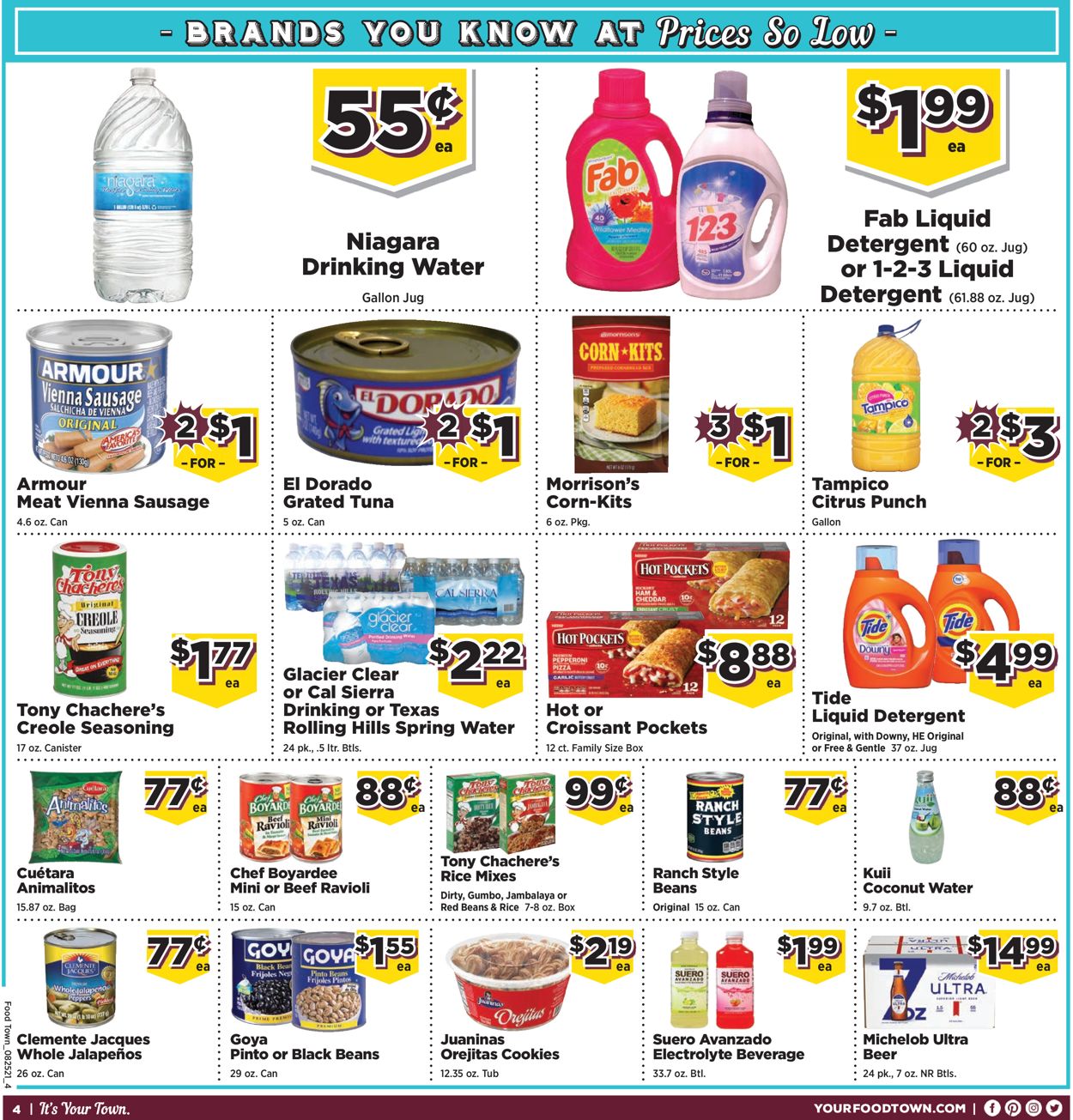 Food Town Ad from 08/25/2020