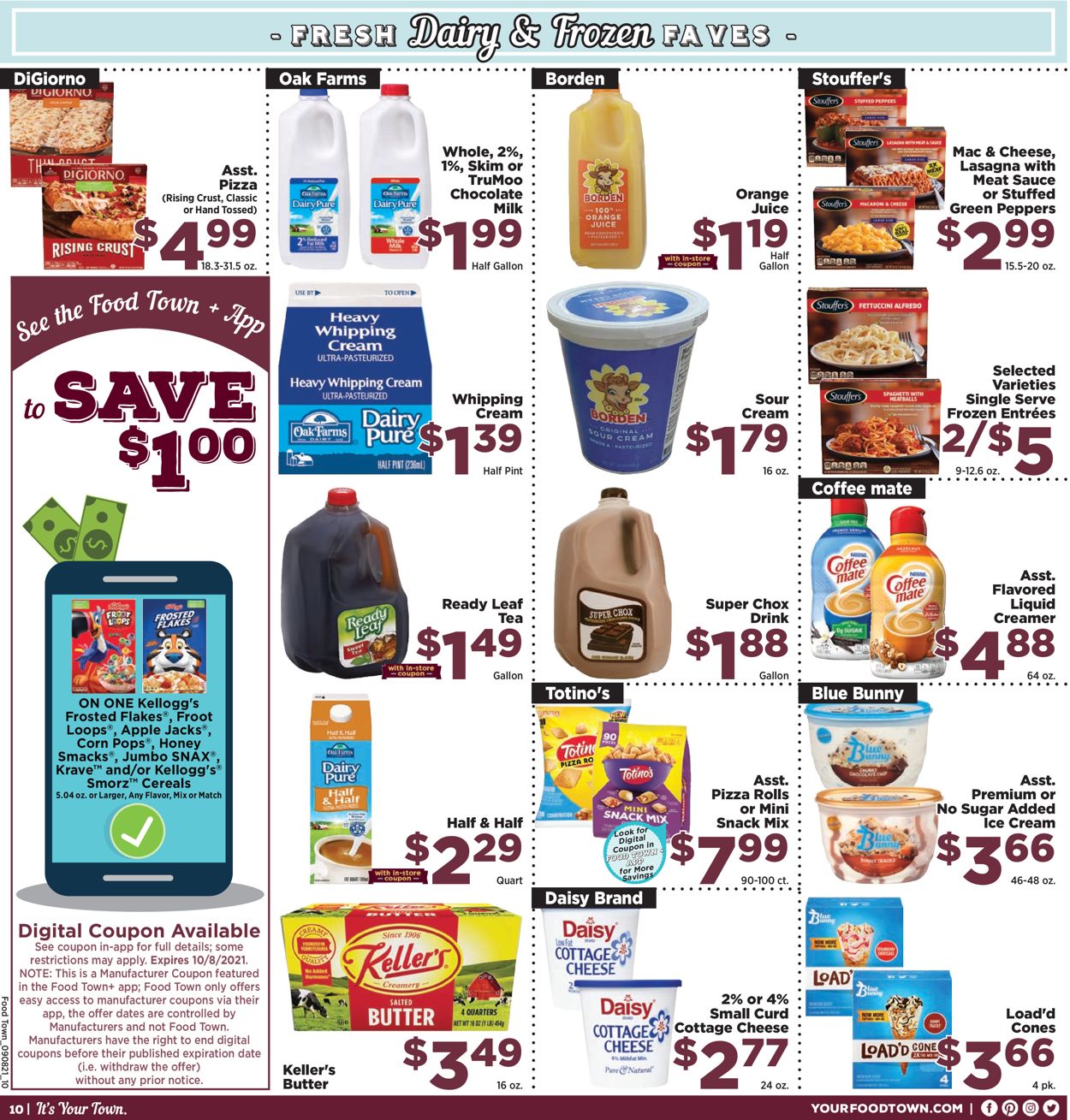Food Town Ad from 09/08/2021