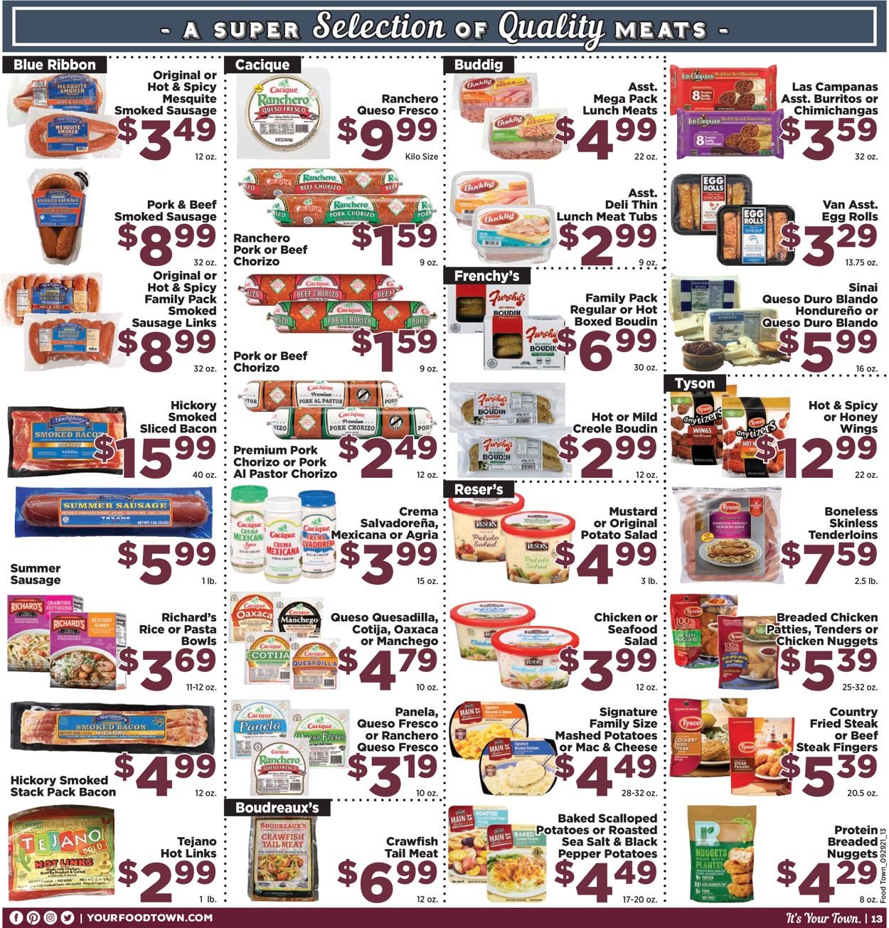 Food Town Ad from 09/29/2021