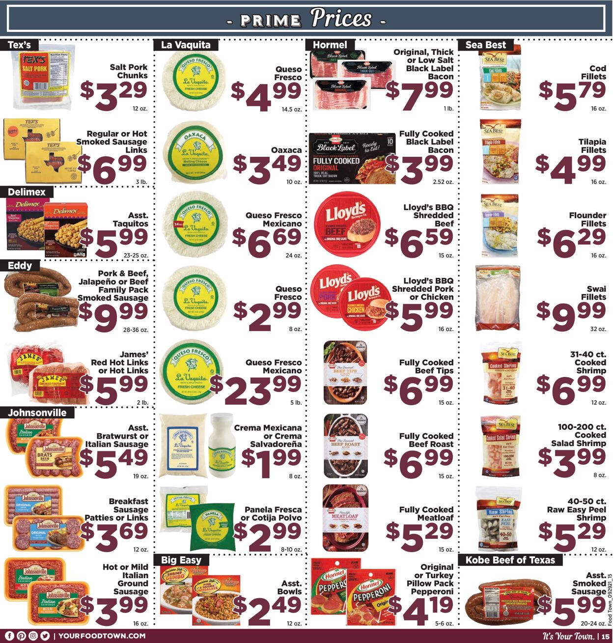 Food Town Ad from 09/29/2021