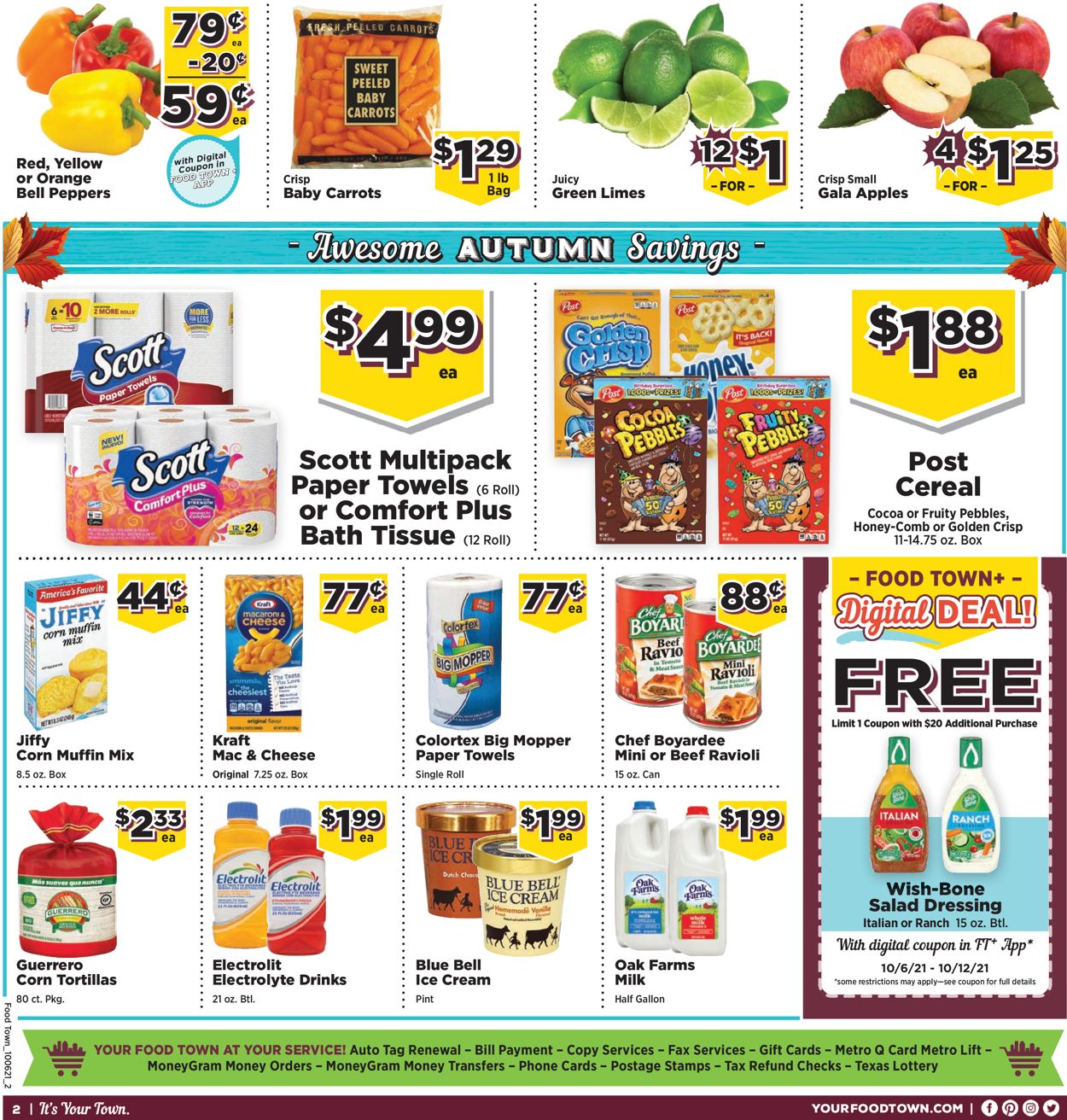 Food Town Ad from 10/06/2021