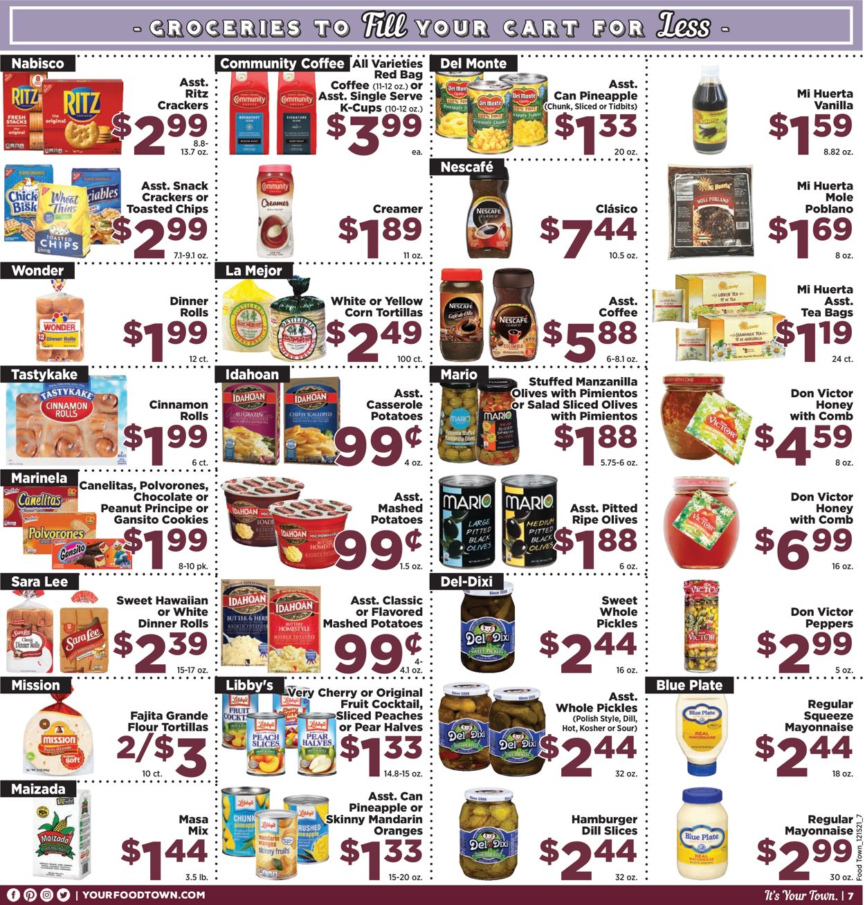 Food Town Ad from 12/15/2021