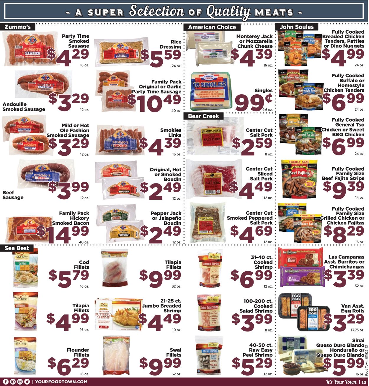 Food Town Ad from 01/19/2022