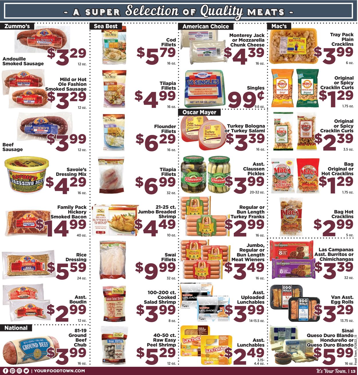 Food Town Ad from 01/26/2022