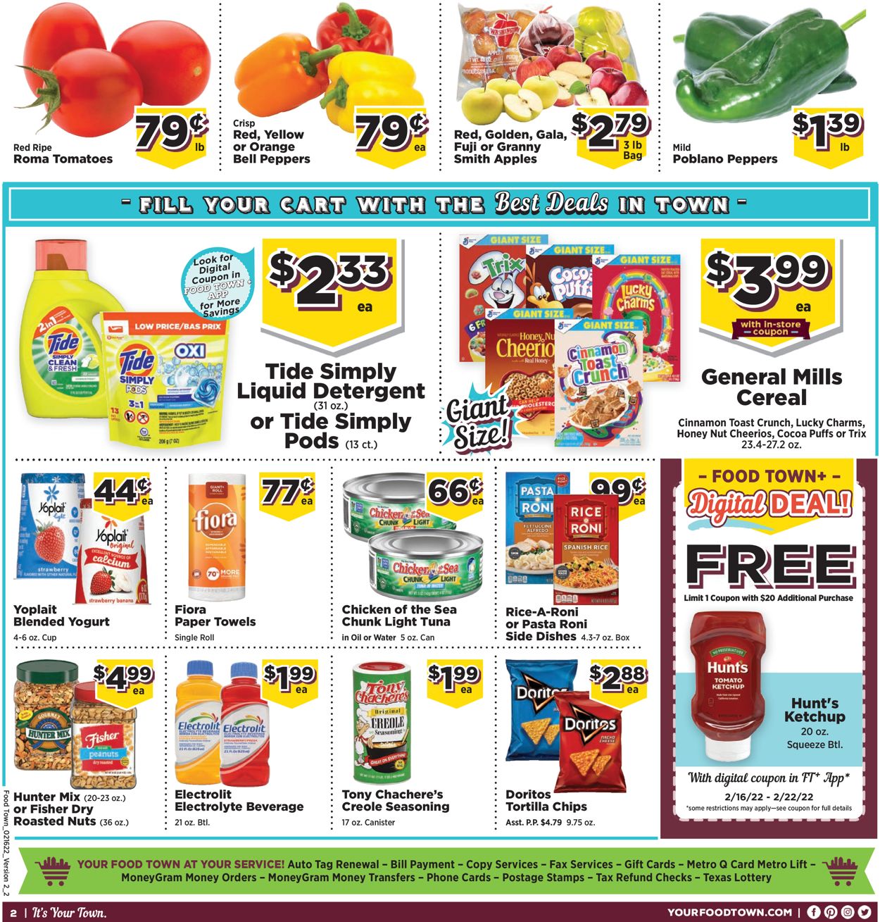 Food Town Ad from 02/16/2022
