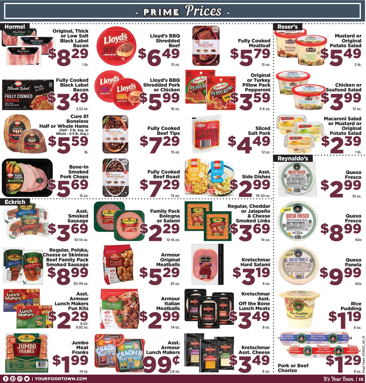 Food Town Ad from 03/30/2022