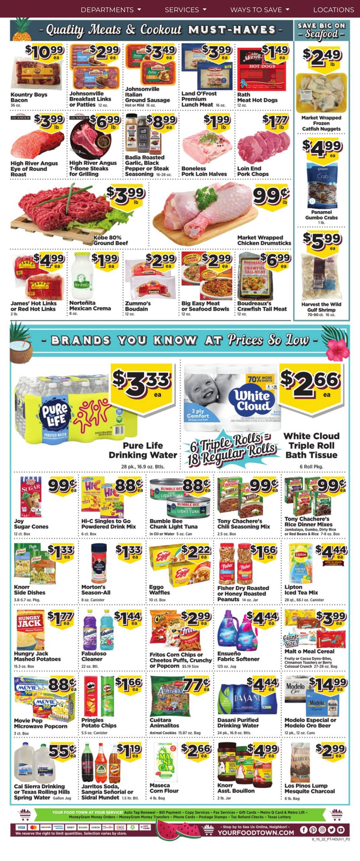 Food Town Ad from 08/10/2022