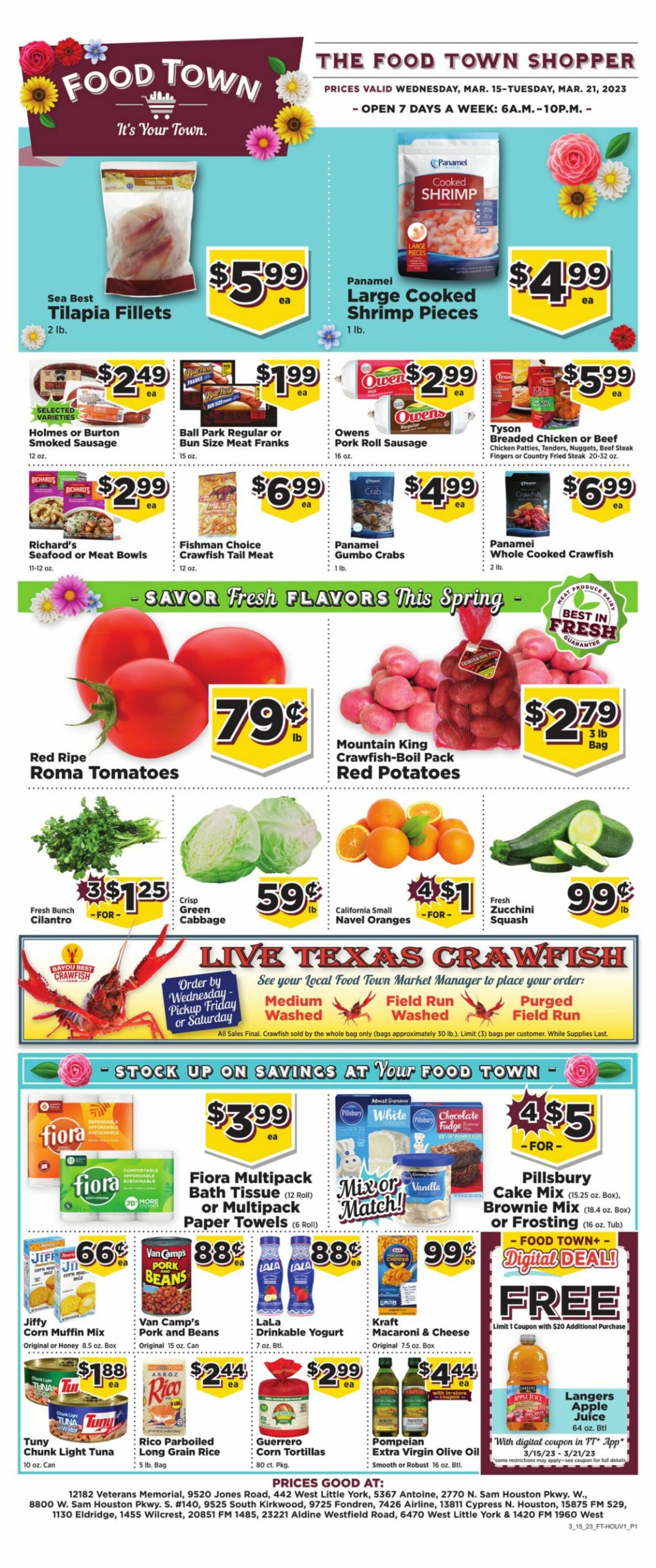 Food Town Ad from 03/15/2023