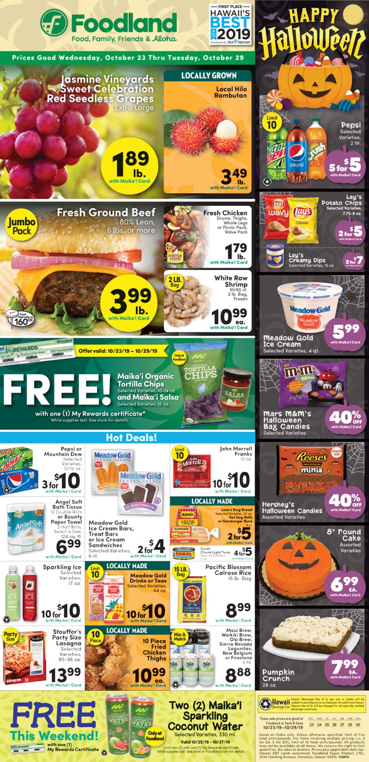 Foodland Ad from 10/23/2019