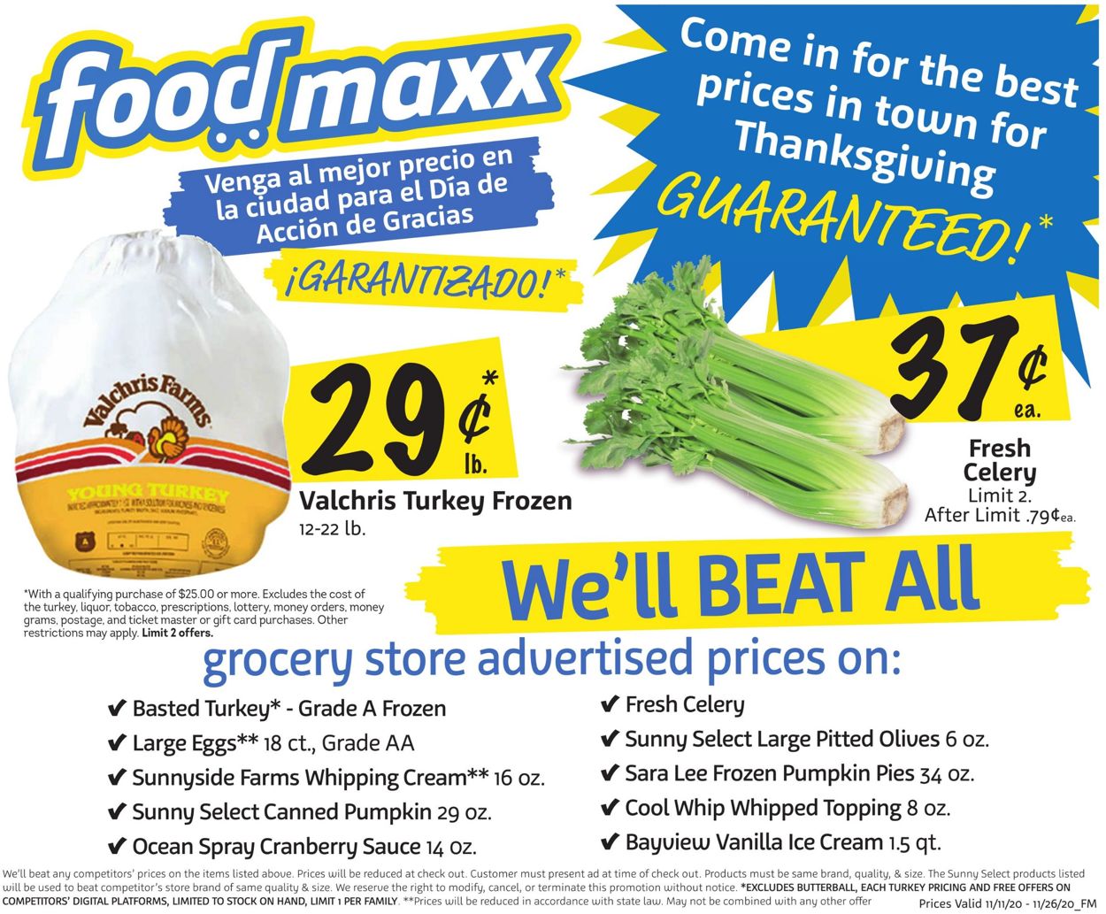 FoodMaxx Ad from 11/11/2020