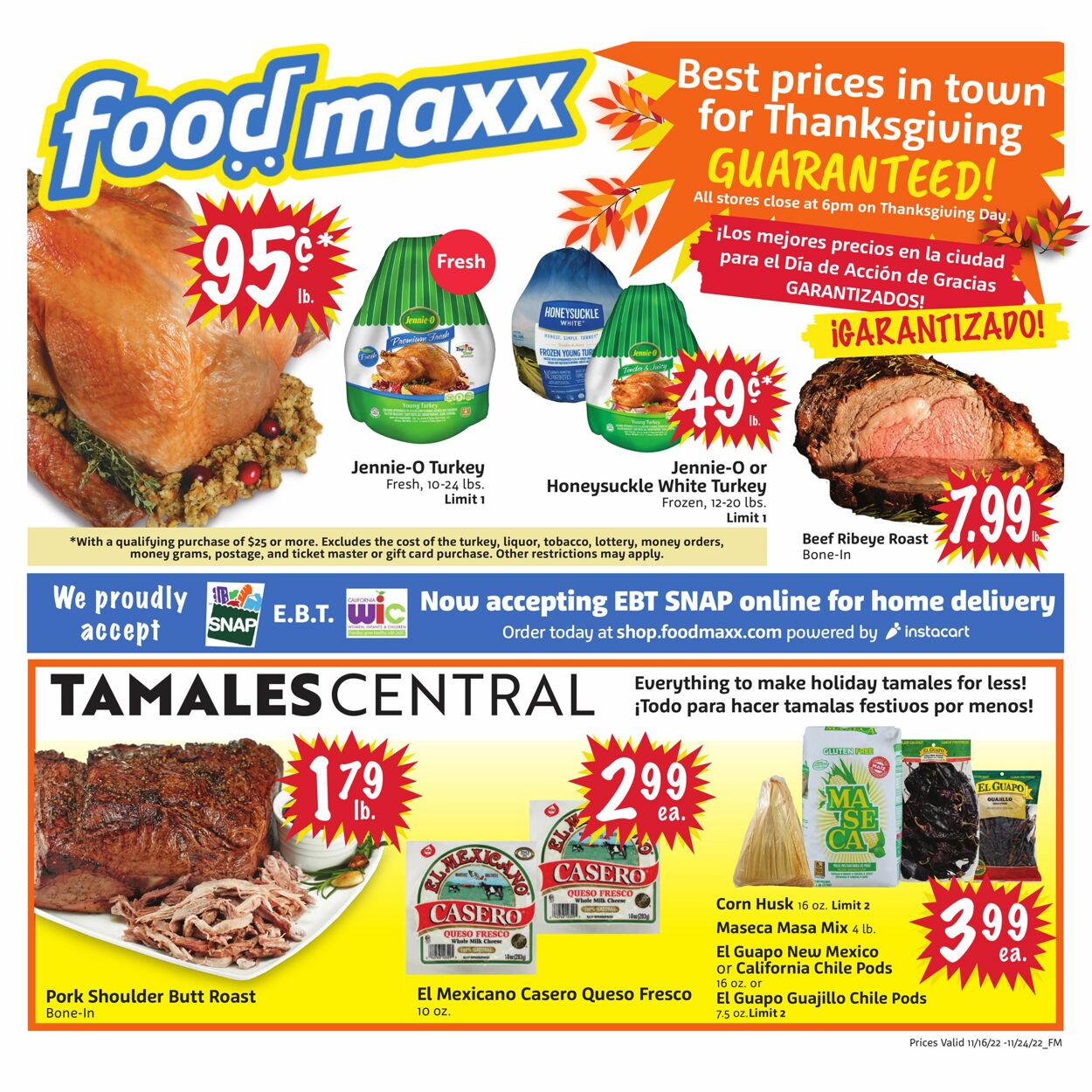 FoodMaxx Ad from 11/16/2022