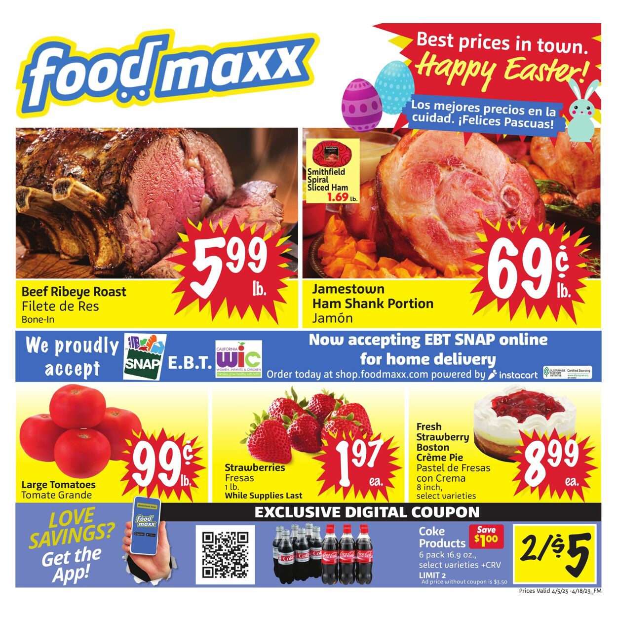 FoodMaxx Ad from 04/05/2023