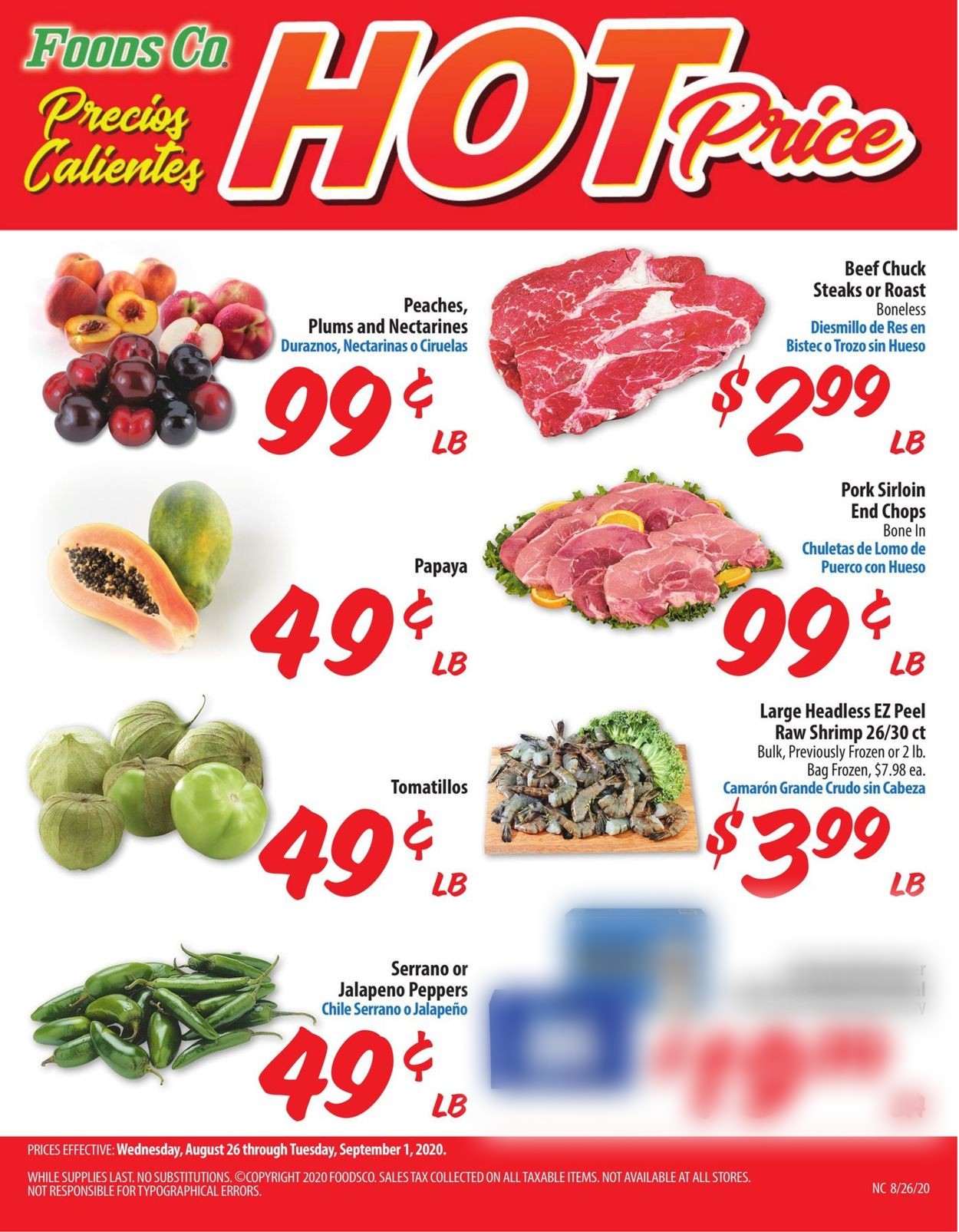 Foods Co. Ad from 08/26/2020