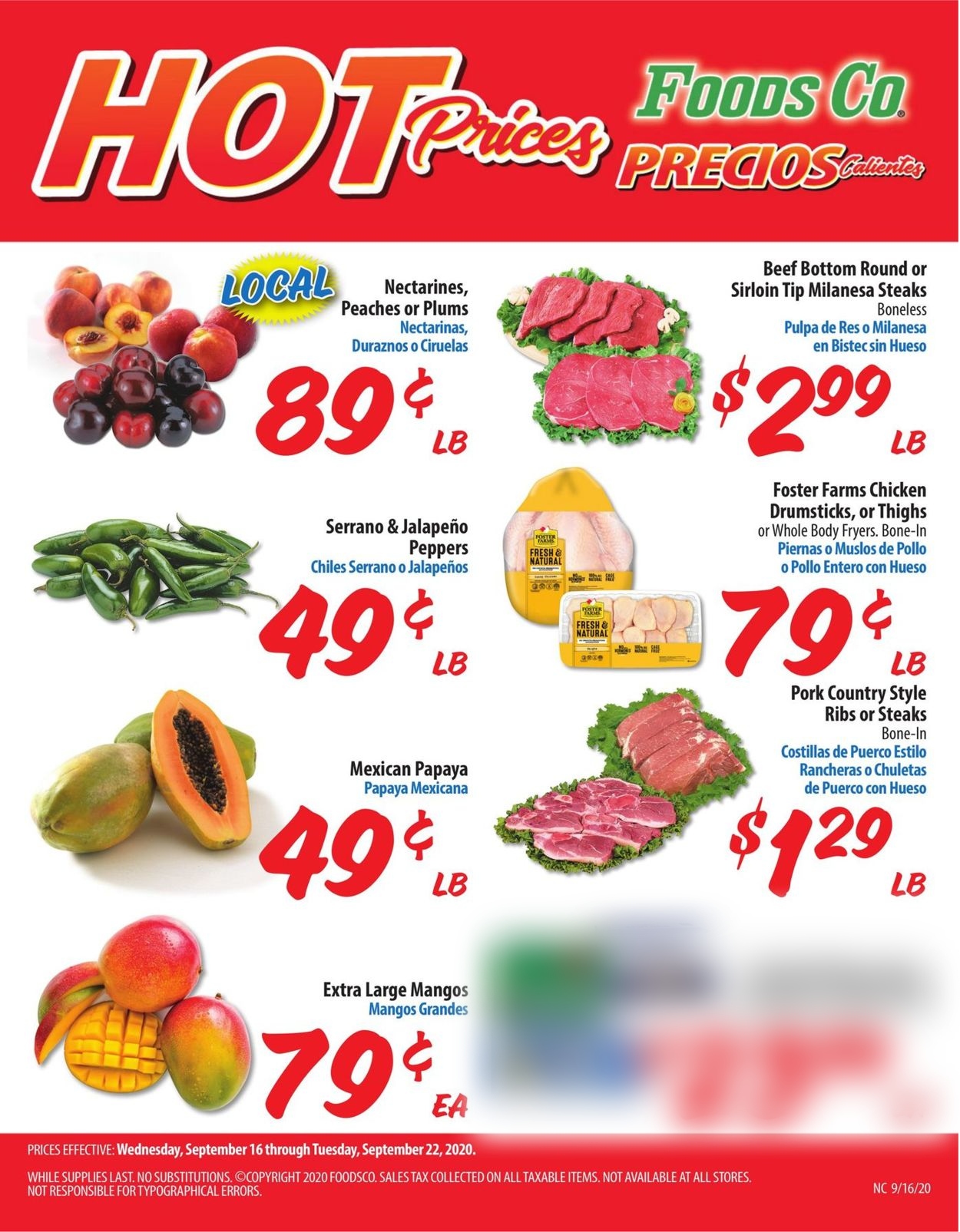 Foods Co. Ad from 09/16/2020