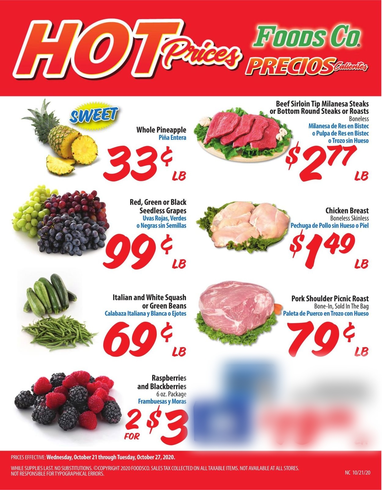 Foods Co. Ad from 10/21/2020