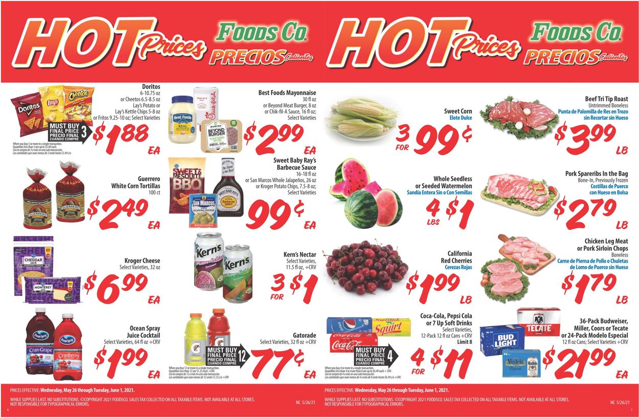 Foods Co. Ad from 05/26/2021