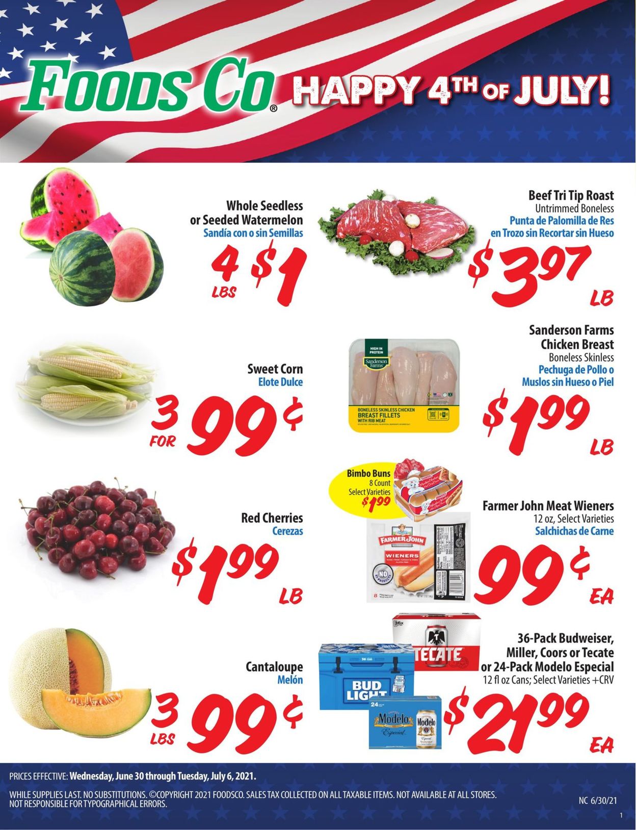Foods Co. Ad from 06/30/2021