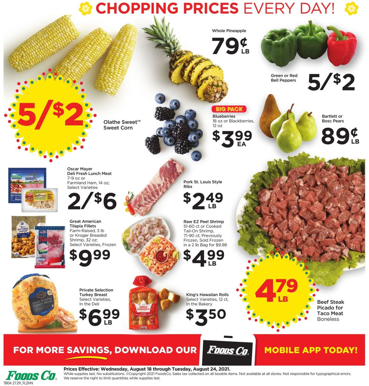 Foods Co. Ad from 08/18/2021