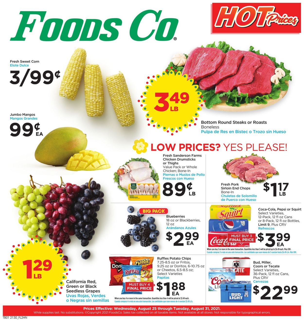 Foods Co. Ad from 08/25/2021