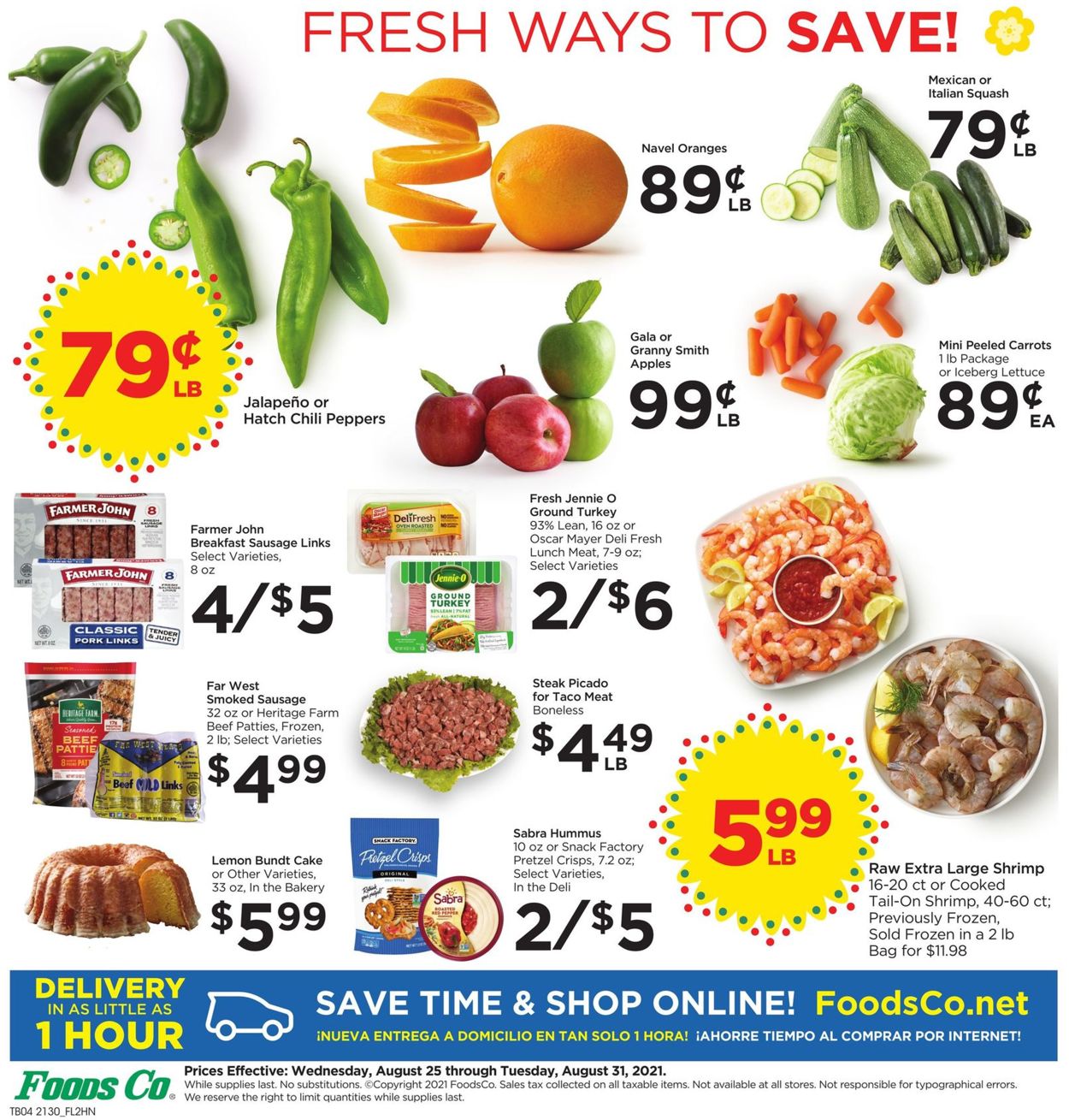 Foods Co. Ad from 08/25/2021