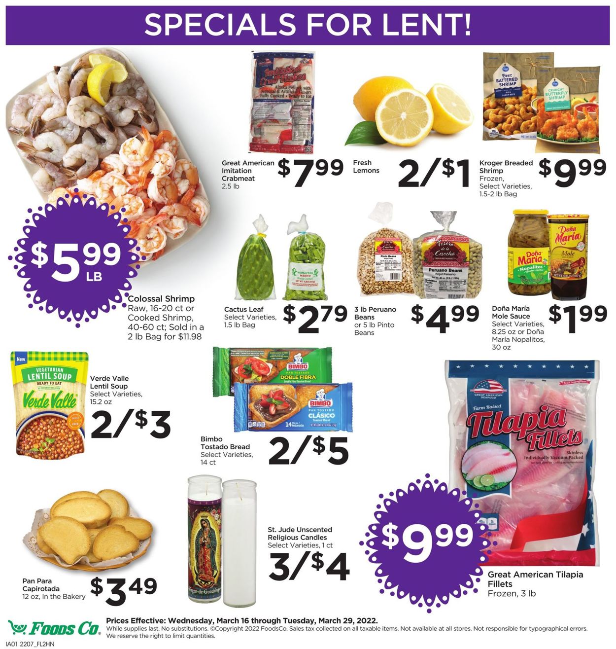 Foods Co. Ad from 03/23/2022