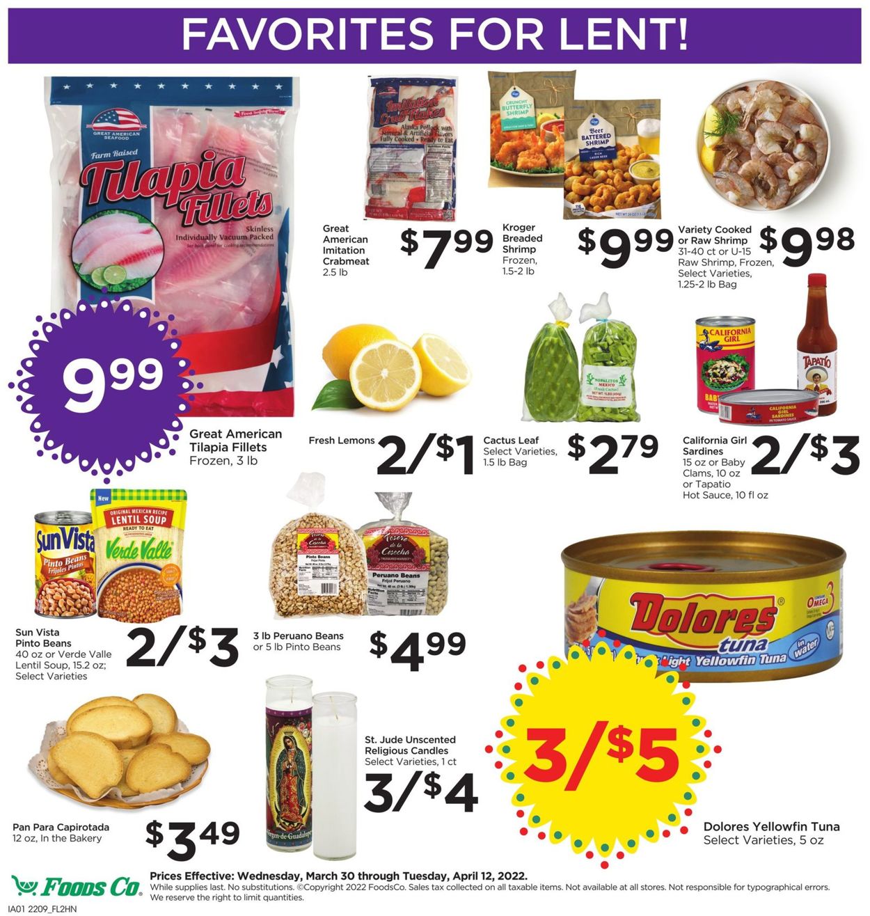 Foods Co. Ad from 03/30/2022