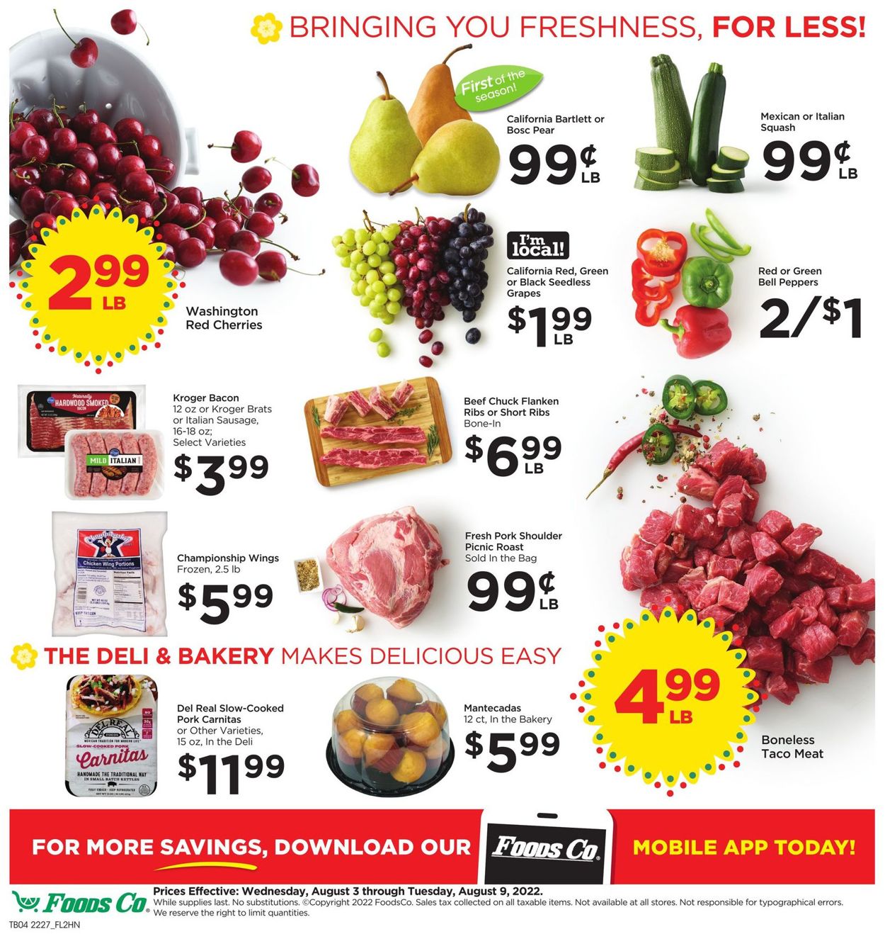 Foods Co. Ad from 08/03/2022