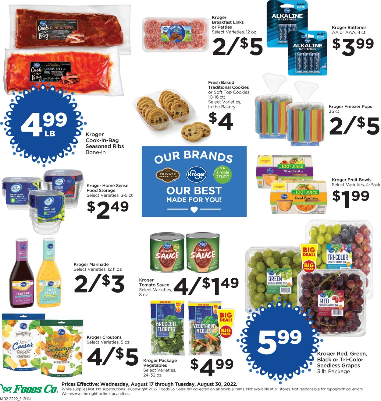 Foods Co. Ad from 08/17/2022