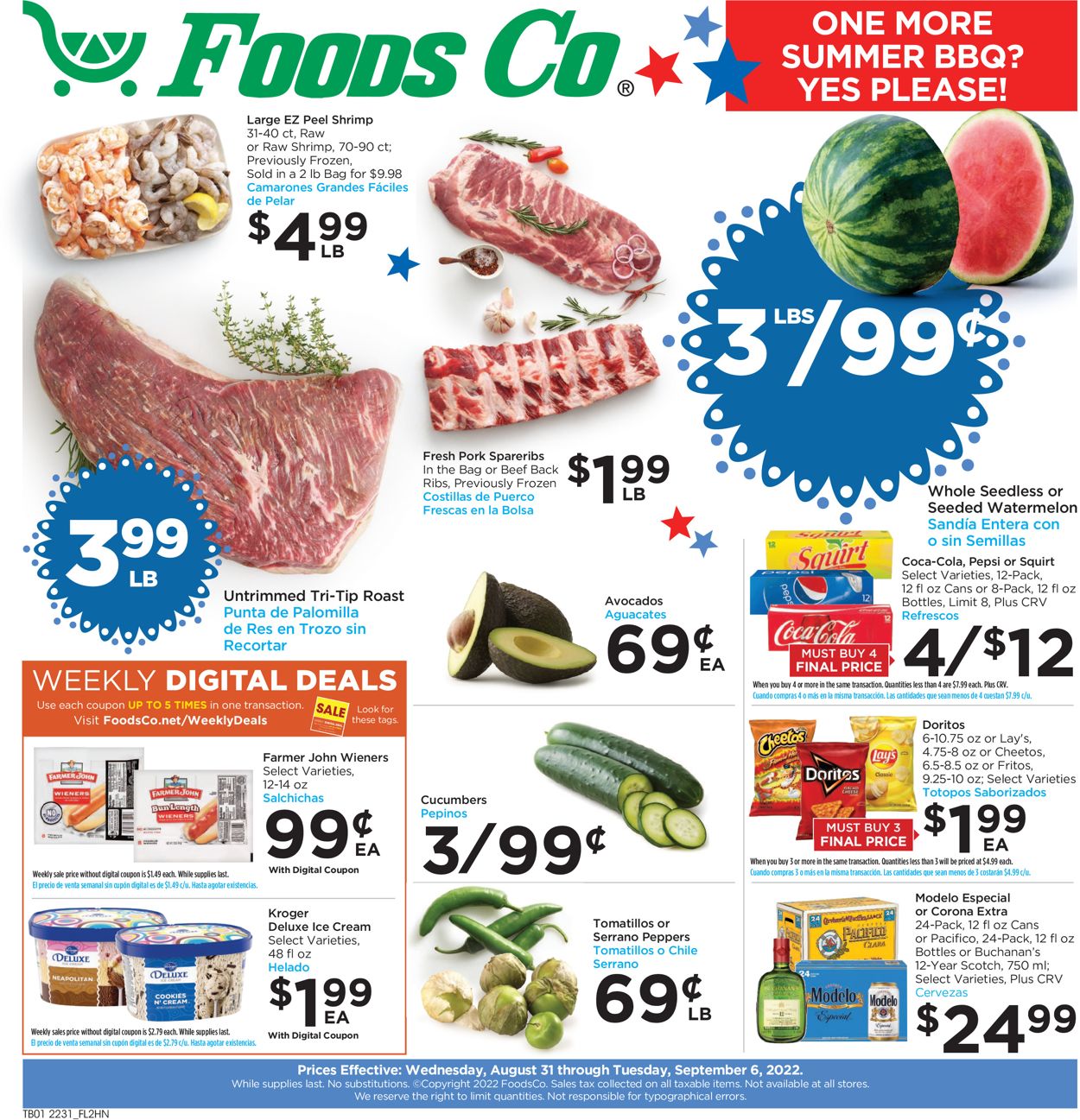 Foods Co. Ad from 08/31/2022