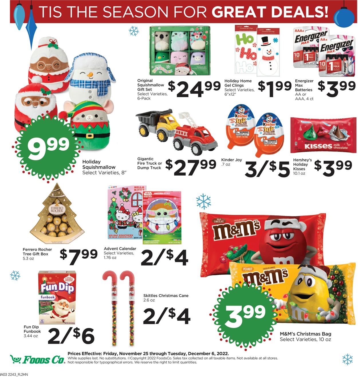 Foods Co. Ad from 11/25/2022