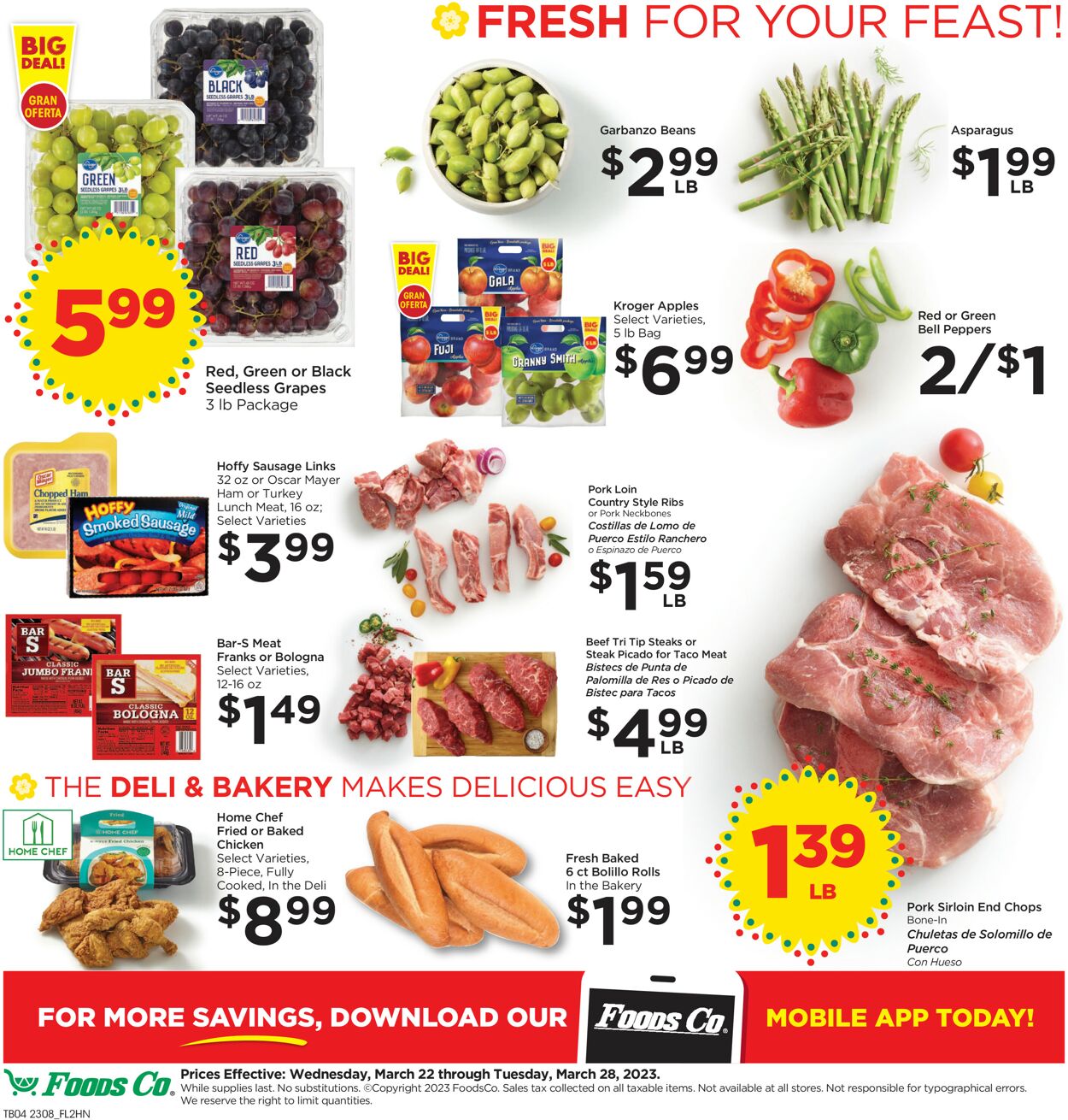 Foods Co. Ad from 03/22/2023