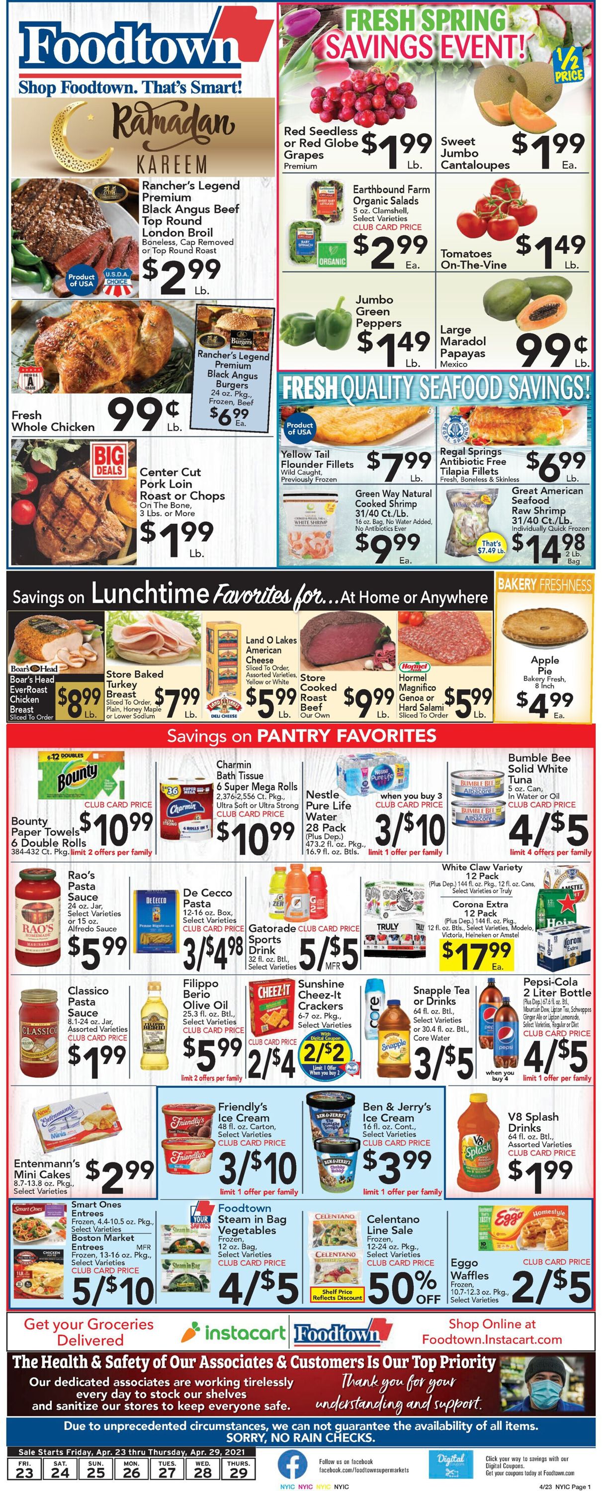 Foodtown Ad from 04/23/2021