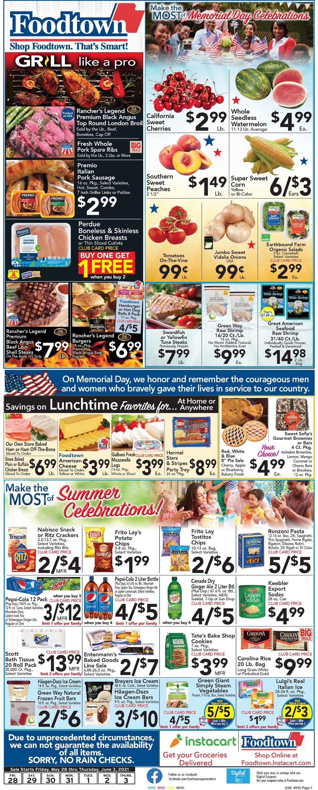 Foodtown Ad from 05/28/2021