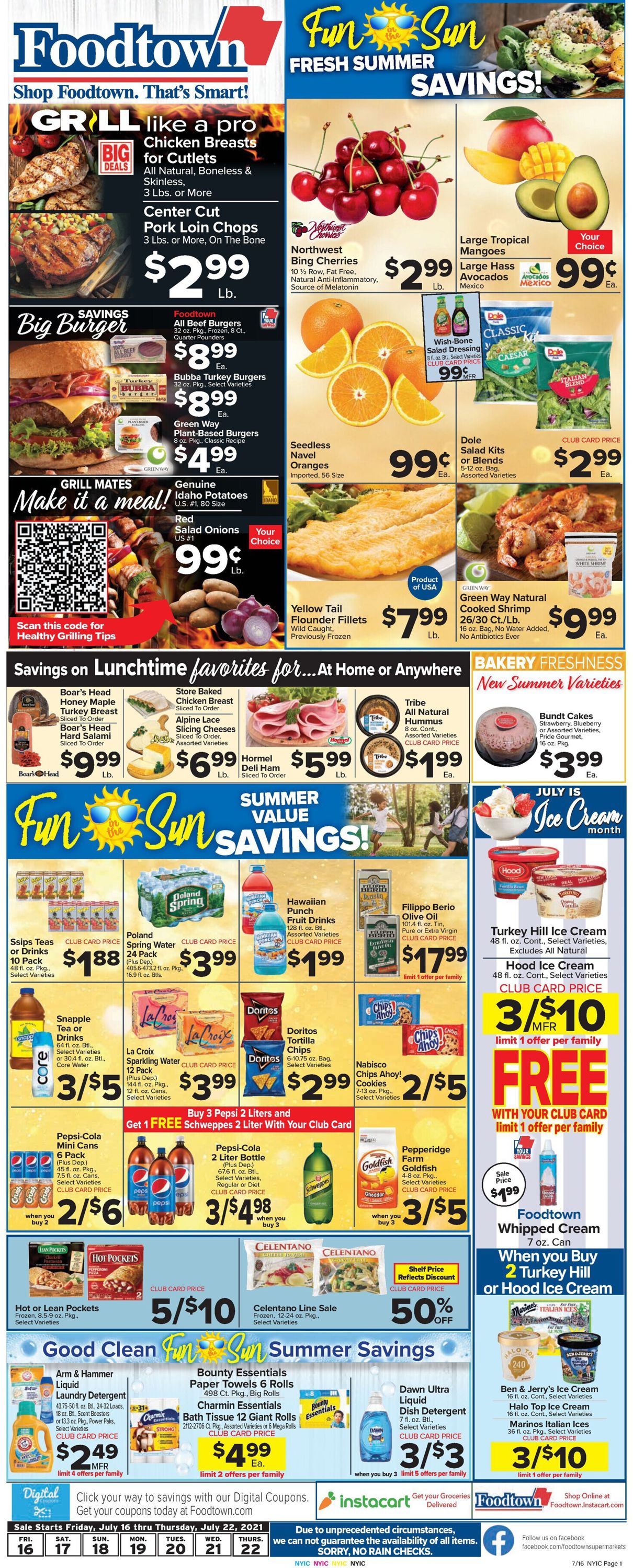 Foodtown Ad from 07/16/2021