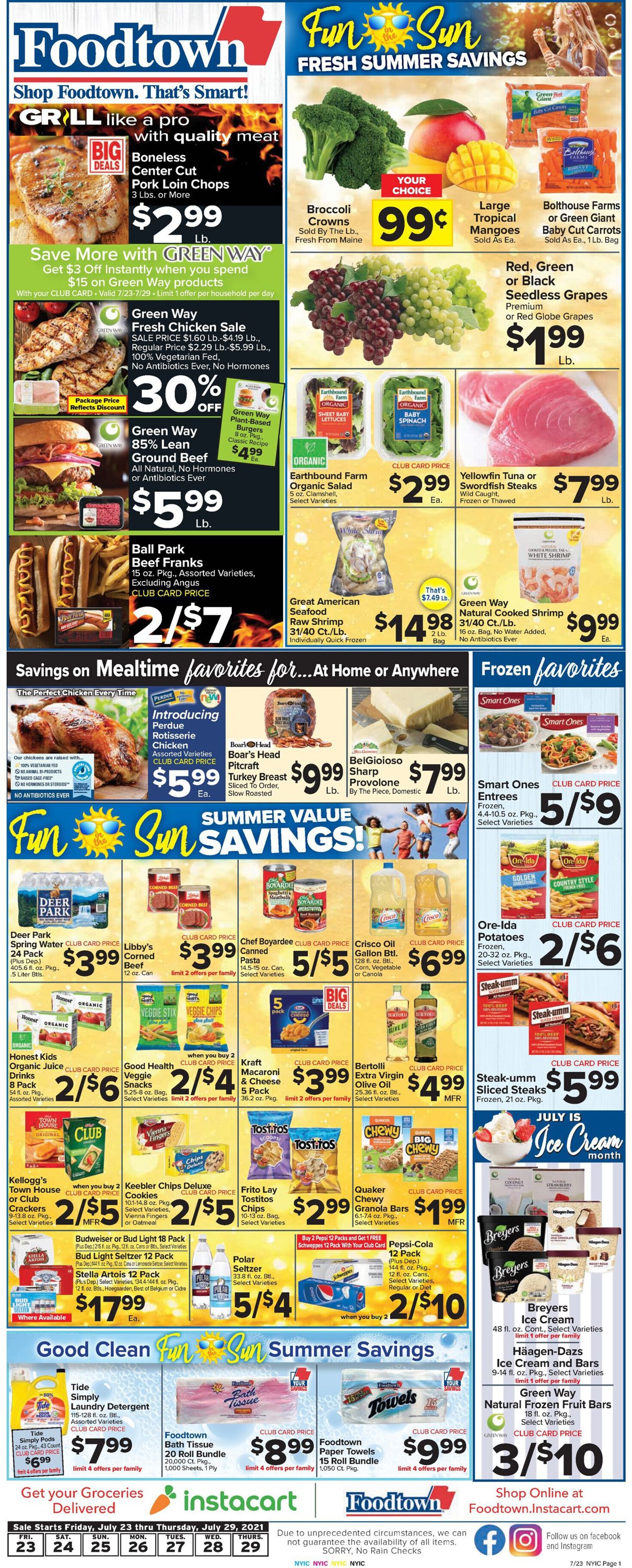 Foodtown Ad from 07/23/2021