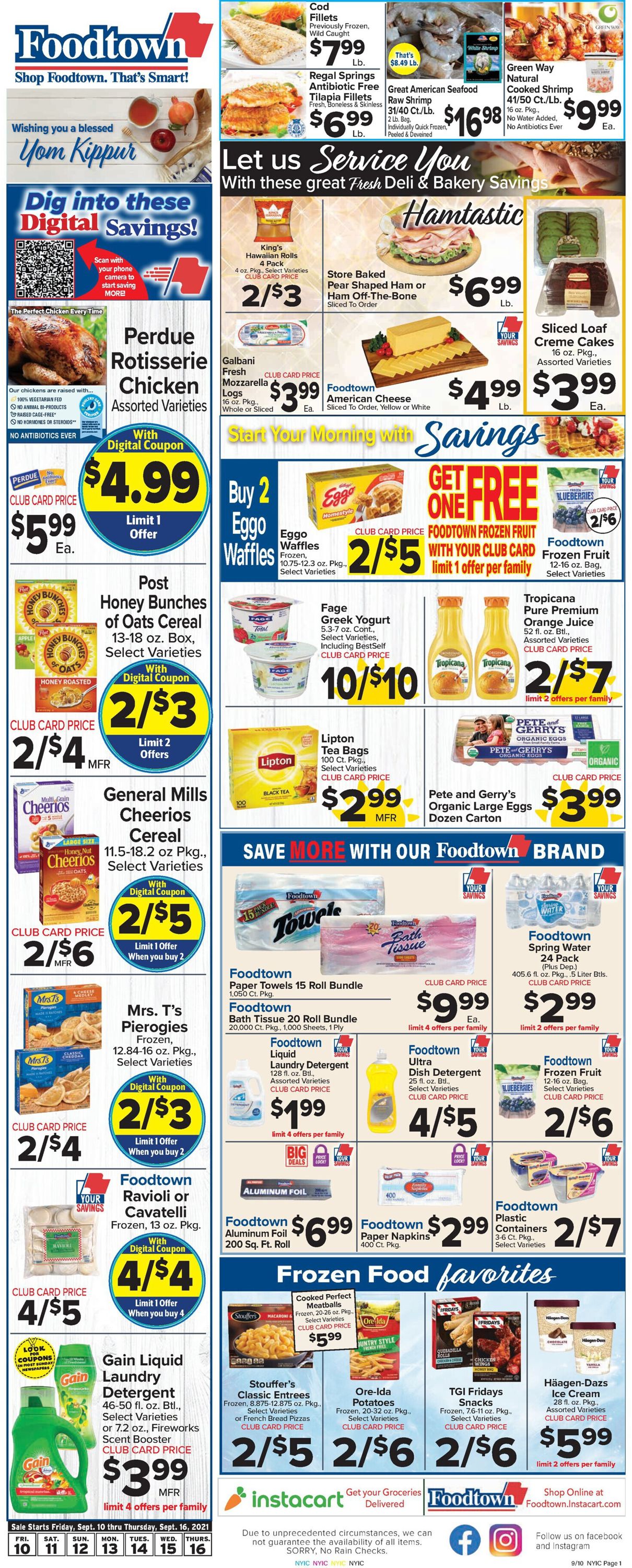Foodtown Ad from 09/10/2021